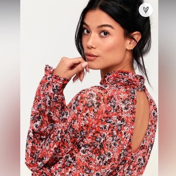 Free People Poppy Floral Mesh Cropped All Dolled Up Top - Picture 2 of 6